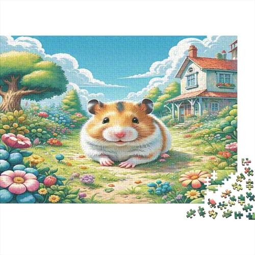 Hamster 1000 Stück Puzzle Puzzle Erwachsene Pädagogisches Spiel Herausforderung Wohnungseinrichtung Geschenke Für Erwachsene 1000pcs (75x50cm) von VGDKAOBM