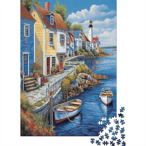 Harbor 1000 Teile Puzzles Puzzle Erwachsene Pädagogisches Spiel Herausforderung Wohnungseinrichtung Schöne Geschenkidee 1000pcs (75x50cm) von VGDKAOBM