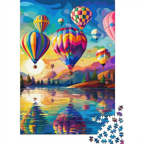Heißluftballon 1000 Teile Puzzle Puzzle Erwachsene Pädagogisches Spiel Herausforderung HeimdekoRatteion Geschenke Geschenke Für Erwachsene 1000pcs (75x50cm) von VGDKAOBM