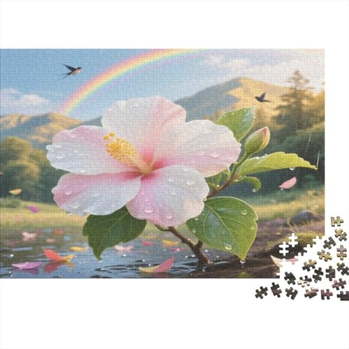Hibiskus Syriacus 1000 Teile Puzzle Puzzles Für Erwachsene Pädagogisches Spiel Herausforderung Home Dekoration Geschenke Für Erwachsene 1000pcs (75x50cm) von VGDKAOBM