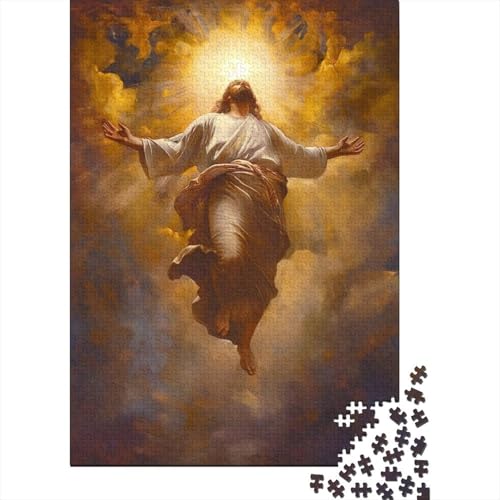 Jesus 1000 Teile Puzzles Puzzle Erwachsene Pädagogisches Spiel Herausforderung Home Dekoration Schöne Geschenkidee 1000pcs (75x50cm) von VGDKAOBM