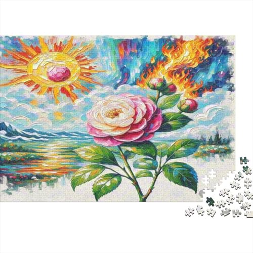 Kamelie 1000 Teile Puzzle Puzzle Erwachsene Pädagogisches Spiel Herausforderung Wohnungseinrichtung Schöne Geschenkidee 1000pcs (75x50cm) von VGDKAOBM