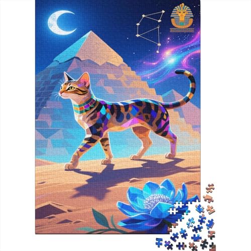 Katze 1000 Stück Puzzle Puzzle Erwachsene Katze Pädagogisches Spiel Herausforderung Home Dekoration Für Erwachsene Und Kinder Ab 14 Jahren 1000pcs (75x50cm) von VGDKAOBM
