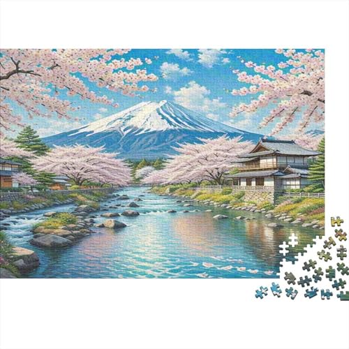 Kirschblüte 1000 Stück Puzzle Puzzle Erwachsene Puzzlespiel-Herausforderung Pädagogisches Spiel Herausforderung Wohnungseinrichtung Schöne Geschenkidee 1000pcs (75x50cm) von VGDKAOBM