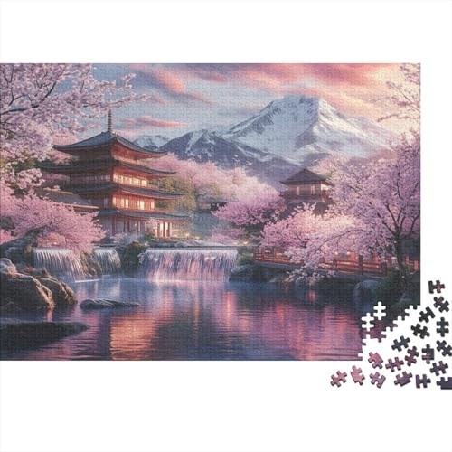 Kirschblüte 1000 Stück Puzzle Puzzles Für Erwachsene Puzzlespiel-Herausforderung Pädagogisches Spiel Herausforderung Wohnungseinrichtung Schöne Geschenkidee 1000pcs (75x50cm) von VGDKAOBM
