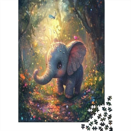 Kleiner Elefant 1000 Teile Puzzle Puzzle Erwachsene Puzzlespiel-Herausforderung Pädagogisches Spiel Herausforderung Home Dekoration Schöne Geschenkidee 1000pcs (75x50cm) von VGDKAOBM
