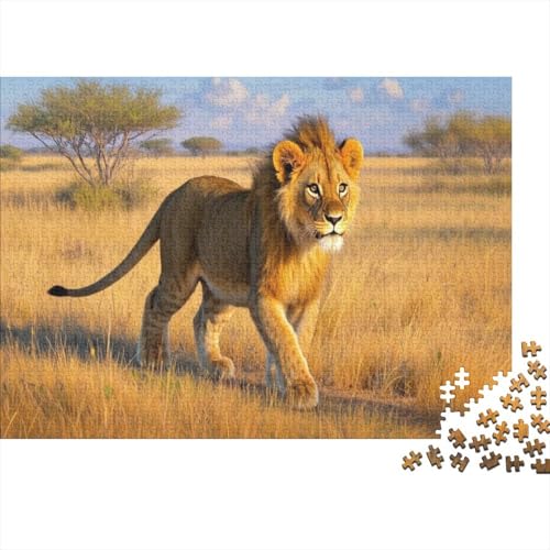 Kleiner Löwe 1000 Teile Puzzles Puzzles Für Erwachsene Pädagogisches Spiel Herausforderung Wohnungseinrichtung Geschenke Für Erwachsene 1000pcs (75x50cm) von VGDKAOBM
