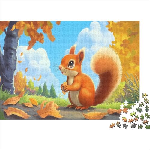 Kleines Eichhörnchen 1000 Teile Puzzles Puzzles Für Erwachsene Pädagogisches Spiel Herausforderung Wohnungseinrichtung Geschenke Für Erwachsene 1000pcs (75x50cm) von VGDKAOBM