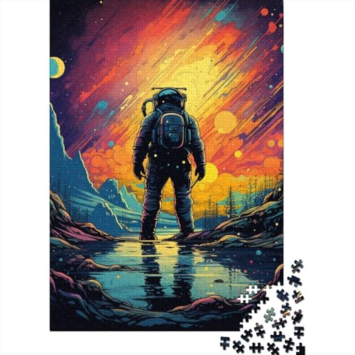 Kosmische Landschaft 1000 Teile Puzzle Puzzle Erwachsene Astronauten Pädagogisches Spiel Herausforderung Wohnungseinrichtung Geschenke Für Erwachsene 1000pcs (75x50cm) von VGDKAOBM