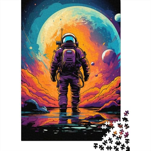 Kosmische Landschaft 1000 Teile Puzzles Puzzle Erwachsene Astronauten Pädagogisches Spiel Herausforderung Heimdekoration Geschenke Schöne Geschenkidee 1000pcs (75x50cm) von VGDKAOBM