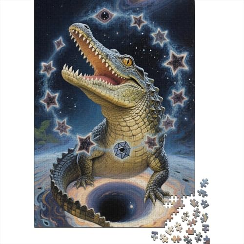 Krokodil 1000 Teile Puzzle Puzzles Für Erwachsene Pädagogisches Spiel Herausforderung Wohnungseinrichtung Schöne Geschenkidee 1000pcs (75x50cm) von VGDKAOBM