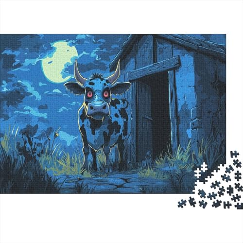 Kuh 1000 Stück Puzzle Puzzle Erwachsene Pädagogisches Spiel Herausforderung Home DekoRatteion Für Erwachsene Und Kinder Ab 14 Jahren 1000pcs (75x50cm) von VGDKAOBM