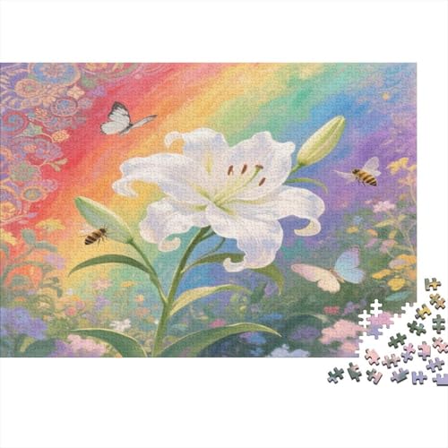 Lilie 1000 Stück Puzzle Puzzle Erwachsene Pädagogisches Spiel Herausforderung Home Dekoration Für Erwachsene Und Kinder Ab 14 Jahren 1000pcs (75x50cm) von VGDKAOBM