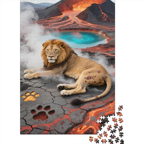 Löwe 1000 Stück Puzzle Puzzles Für Erwachsene Tierwelt Pädagogisches Spiel Herausforderung Home Dekoration Geschenke Für Erwachsene 1000pcs (75x50cm) von VGDKAOBM