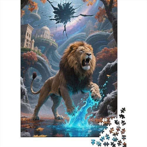 Löwe 1000 Teile Puzzle Puzzle Erwachsene Pädagogisches Spiel Herausforderung Heimdekoration Geschenke Schöne Geschenkidee 1000pcs (75x50cm) von VGDKAOBM