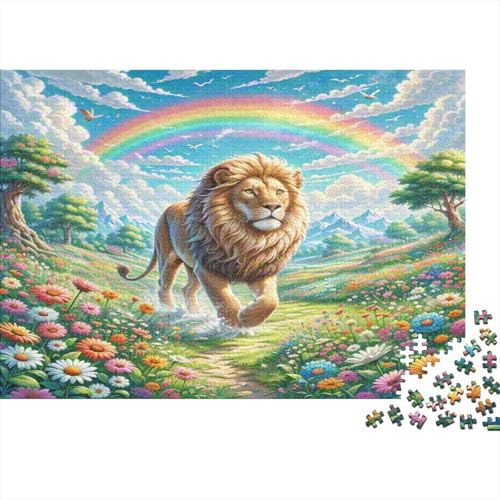 Löwe 1000 Teile Puzzle Puzzle Erwachsene Pädagogisches Spiel Herausforderung Heimdekoration Geschenke Schöne Geschenkidee 1000pcs (75x50cm) von VGDKAOBM