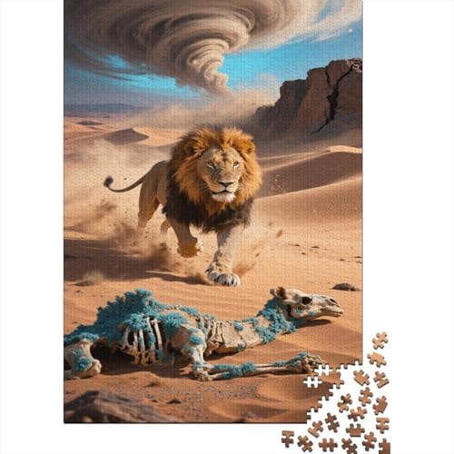 Löwe 1000 Teile Puzzles Puzzle Erwachsene Pädagogisches Spiel Herausforderung Heimdekoration Geschenke Schöne Geschenkidee 1000pcs (75x50cm) von VGDKAOBM
