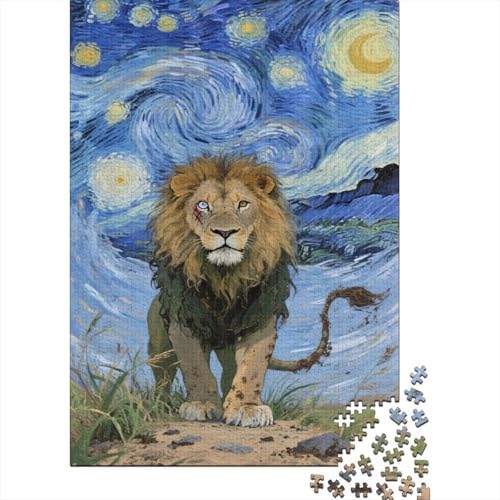Löwe 1000 Teile Puzzles Puzzle Erwachsene Tierwelt Pädagogisches Spiel Herausforderung Home Dekoration Geschenke Für Erwachsene 1000pcs (75x50cm) von VGDKAOBM