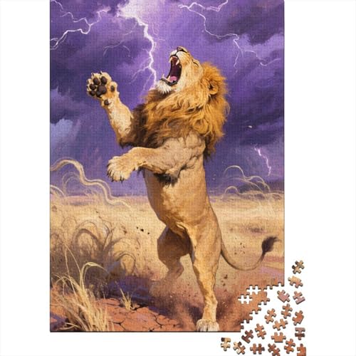 Löwe 1000 Teile Puzzles Puzzles Für Erwachsene Pädagogisches Spiel Herausforderung Heimdekoration Geschenke Schöne Geschenkidee 1000pcs (75x50cm) von VGDKAOBM