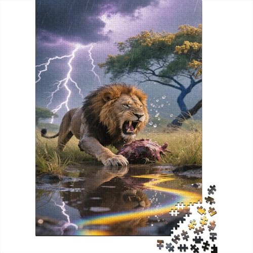 Löwe 1000 Teile Puzzles Puzzles Für Erwachsene Pädagogisches Spiel Herausforderung Wohnungseinrichtung Schöne Geschenkidee 1000pcs (75x50cm) von VGDKAOBM