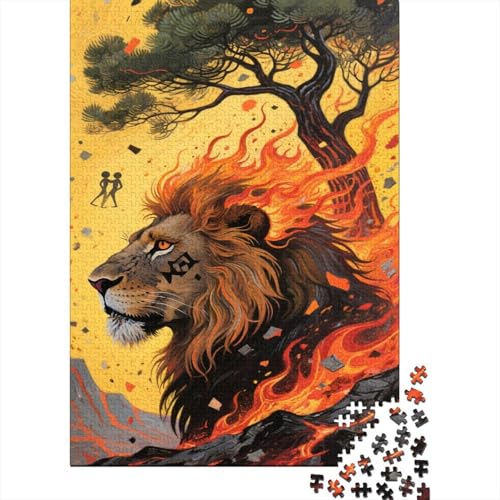 Löwe 1000 Teile Puzzles Puzzles Für Erwachsene Tierwelt Puzzlespiel-Herausforderung Pädagogisches Spiel Herausforderung Wohnungseinrichtung Schöne Geschenkidee 1000pcs (75x50cm) von VGDKAOBM