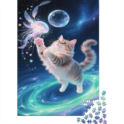 Maine Coon 1000 Stück Puzzle Puzzle Erwachsene Puzzlespiel-Herausforderung Pädagogisches Spiel Herausforderung Wohnungseinrichtung Schöne Geschenkidee 1000pcs (75x50cm) von VGDKAOBM