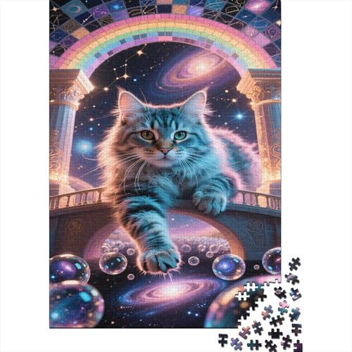 Maine Coon 1000 Teile Puzzle Puzzle Erwachsene Pädagogisches Spiel Herausforderung Home Dekoration Schöne Geschenkidee 1000pcs (75x50cm) von VGDKAOBM
