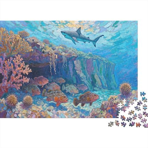 Meeresleben 1000 Teile Puzzle Puzzles Für Erwachsene U-Boot Welt Puzzlespiel-Herausforderung Pädagogisches Spiel Herausforderung Home Dekoration Geschenke Für Erwachsene 1000pcs (75x50cm) von VGDKAOBM