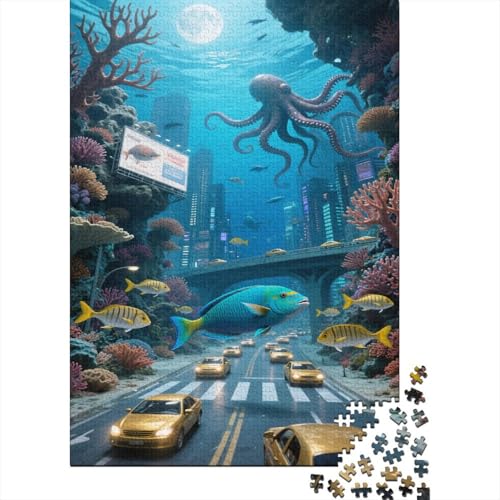Meeresleben 1000 Teile Puzzles Puzzles Für Erwachsene Meeresboden Puzzlespiel-Herausforderung Pädagogisches Spiel Herausforderung Home Dekoration Schöne Geschenkidee 1000pcs (75x50cm) von VGDKAOBM