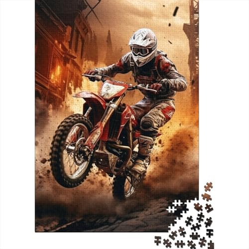 Motocross 1000 Teile Puzzles Puzzle Erwachsene Extremsportarten Pädagogisches Spiel Herausforderung Heimdekoration Geschenke Geschenke Für Erwachsene 1000pcs (75x50cm) von VGDKAOBM
