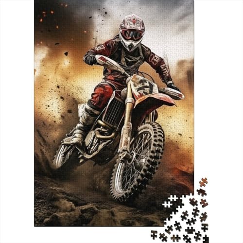 Motocross 1000 Teile Puzzles Puzzles Für Erwachsene Extremsportarten Pädagogisches Spiel Herausforderung Heimdekoration Geschenke Schöne Geschenkidee 1000pcs (75x50cm) von VGDKAOBM