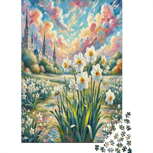 Narzisse 1000 Teile Puzzle Puzzle Erwachsene Pädagogisches Spiel Herausforderung Wohnungseinrichtung Schöne Geschenkidee 1000pcs (75x50cm) von VGDKAOBM