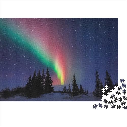 Nordlicht 1000 Teile Puzzle Puzzle Erwachsene Pädagogisches Spiel Herausforderung Heimdekoration Geschenke Schöne Geschenkidee 1000pcs (75x50cm) von VGDKAOBM