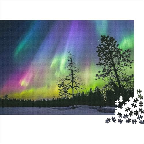 Nordlicht 1000 Teile Puzzle Puzzle Erwachsene Pädagogisches Spiel Herausforderung Wohnungseinrichtung Geschenke Für Erwachsene 1000pcs (75x50cm) von VGDKAOBM