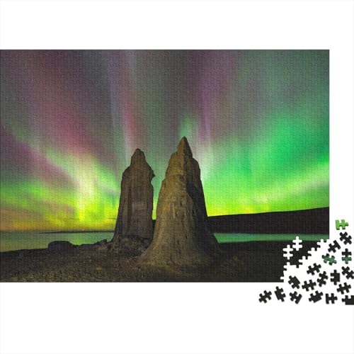 Nordlicht 1000 Teile Puzzle Puzzle Erwachsene Pädagogisches Spiel Herausforderung Wohnungseinrichtung Schöne Geschenkidee 1000pcs (75x50cm) von VGDKAOBM