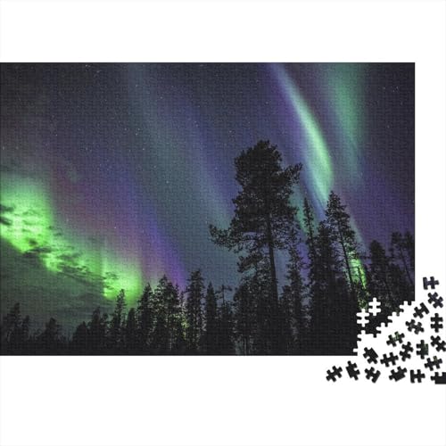 Nordlicht 1000 Teile Puzzles Puzzles Für Erwachsene Puzzlespiel-Herausforderung Pädagogisches Spiel Herausforderung Wohnungseinrichtung Schöne Geschenkidee 1000pcs (75x50cm) von VGDKAOBM