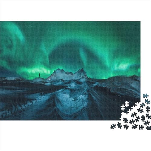 Nordlicht 1000 Teile Puzzles Puzzles Für Erwachsene Puzzlespiel-Herausforderung Pädagogisches Spiel Herausforderung Wohnungseinrichtung Schöne Geschenkidee 1000pcs (75x50cm) von VGDKAOBM