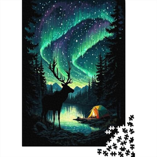 Nordlichter 1000 Teile Puzzles Puzzles Für Erwachsene Pädagogisches Spiel Herausforderung Heimdekoration Geschenke Schöne Geschenkidee 1000pcs (75x50cm) von VGDKAOBM