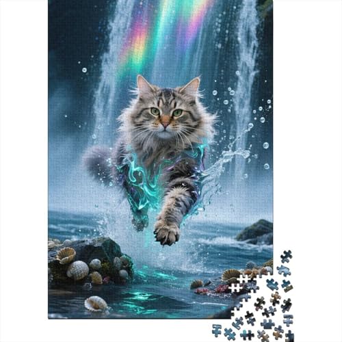 Norwegische Waldkatze 1000 Stück Puzzle Puzzles Für Erwachsene Pädagogisches Spiel Herausforderung Wohnungseinrichtung Schöne Geschenkidee 1000pcs (75x50cm) von VGDKAOBM