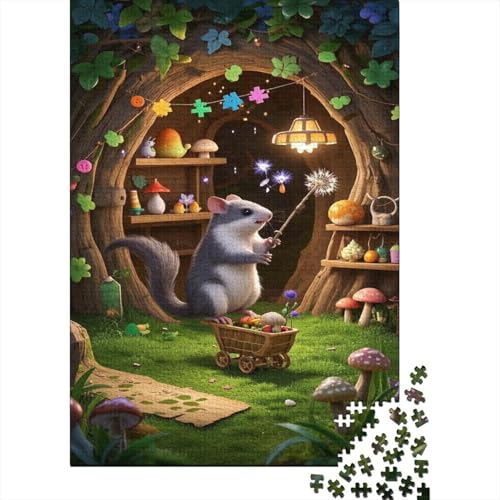 Octodon Degus 1000 Teile Puzzles Puzzles Für Erwachsene Puzzlespiel-Herausforderung Pädagogisches Spiel Herausforderung Wohnungseinrichtung Schöne Geschenkidee 1000pcs (75x50cm) von VGDKAOBM