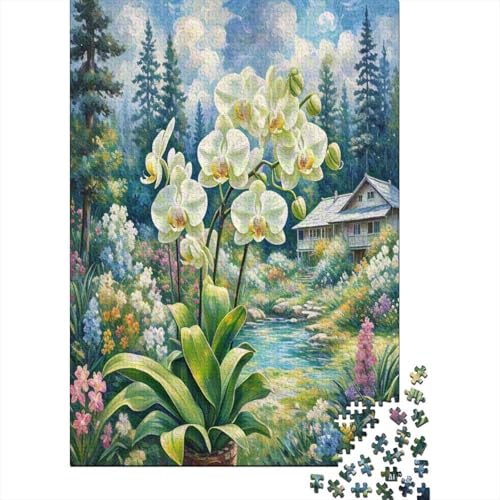 Orchidee 1000 Teile Puzzles Puzzle Erwachsene Pädagogisches Spiel Herausforderung Wohnungseinrichtung Schöne Geschenkidee 1000pcs (75x50cm) von VGDKAOBM