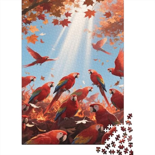 Papagei 1000 Stück Puzzle Puzzle Erwachsene Ara Pädagogisches Spiel Herausforderung Home Dekoration Für Erwachsene Und Kinder Ab 14 Jahren 1000pcs (75x50cm) von VGDKAOBM