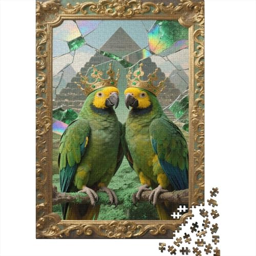 Papagei 1000 Stück Puzzle Puzzle Erwachsene Ara Puzzlespiel-Herausforderung Pädagogisches Spiel Herausforderung Wohnungseinrichtung Schöne Geschenkidee 1000pcs (75x50cm) von VGDKAOBM