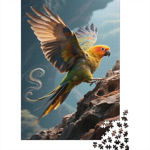 Papagei 1000 Teile Puzzle Puzzle Erwachsene Ara Puzzlespiel-Herausforderung Pädagogisches Spiel Herausforderung Home Dekoration Geschenke Für Erwachsene 1000pcs (75x50cm) von VGDKAOBM