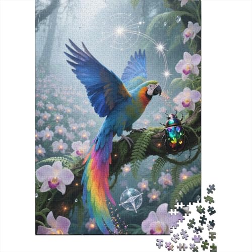 Papagei 1000 Teile Puzzle Puzzles Für Erwachsene Puzzlespiel-Herausforderung Pädagogisches Spiel Herausforderung Home Dekoration Geschenke Für Erwachsene 1000pcs (75x50cm) von VGDKAOBM