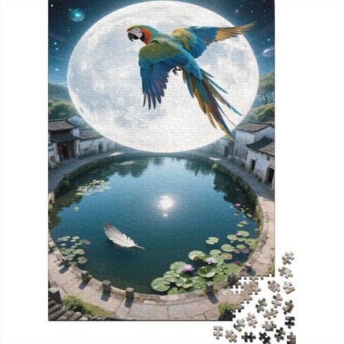 Papagei 1000 Teile Puzzles Puzzle Erwachsene Ara Pädagogisches Spiel Herausforderung Heimdekoration Geschenke Schöne Geschenkidee 1000pcs (75x50cm) von VGDKAOBM