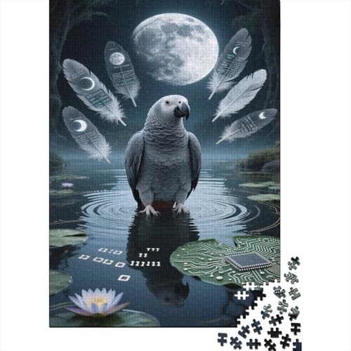 Papagei 1000 Teile Puzzles Puzzle Erwachsene Ara Pädagogisches Spiel Herausforderung Home Dekoration Schöne Geschenkidee 1000pcs (75x50cm) von VGDKAOBM