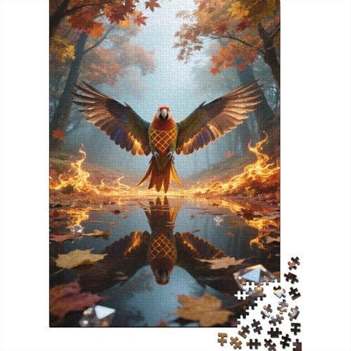 Papagei 1000 Teile Puzzles Puzzle Erwachsene Ara Pädagogisches Spiel Herausforderung Home Dekoration Schöne Geschenkidee 1000pcs (75x50cm) von VGDKAOBM