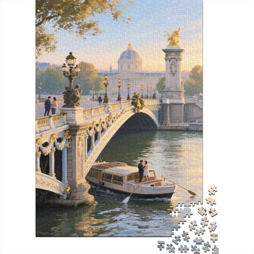 Paris at Dawn 1000 Teile Puzzles Puzzle Erwachsene Paris Pädagogisches Spiel Herausforderung Heimdekoration Geschenke Schöne Geschenkidee 1000pcs (75x50cm) von VGDKAOBM