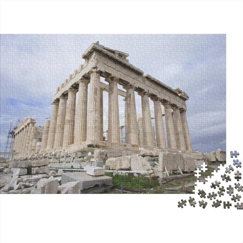Parthenon-Tempel 1000 Stück Puzzle Puzzle Erwachsene Pädagogisches Spiel Herausforderung Home Dekoration Für Erwachsene Und Kinder Ab 14 Jahren 1000pcs (75x50cm) von VGDKAOBM